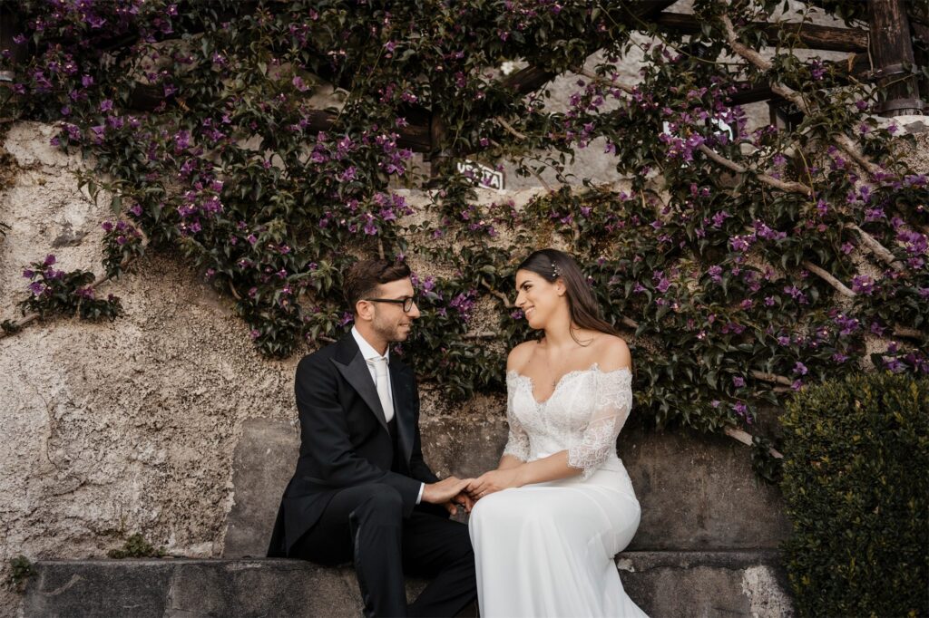 Alessandro e Alessandra al tramonto a Le Nereidi, Amalfi