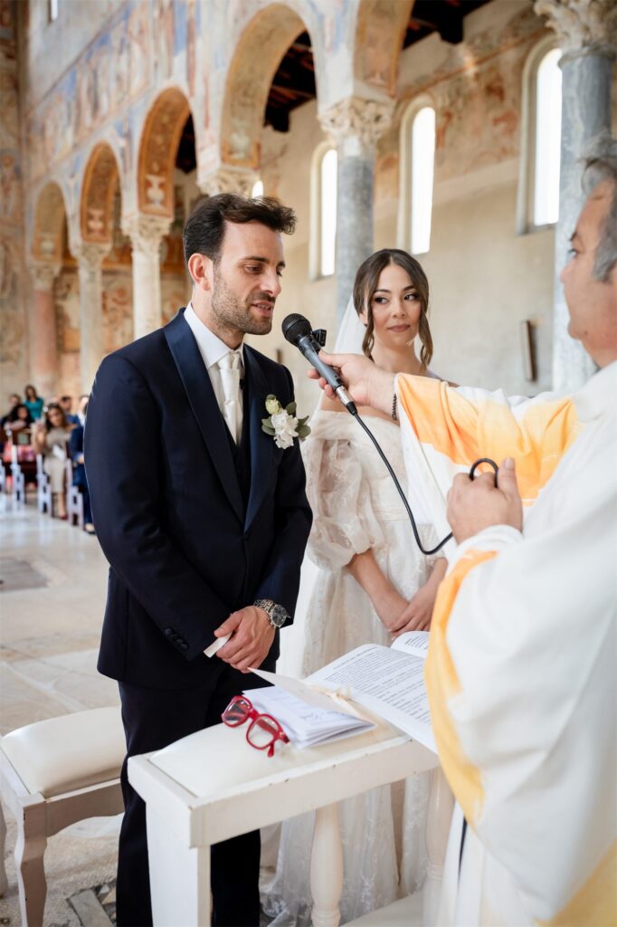 Cerimonia nuziale di Antonio e Giulia nella Basilica di Sant’Angelo in Formis, Capua