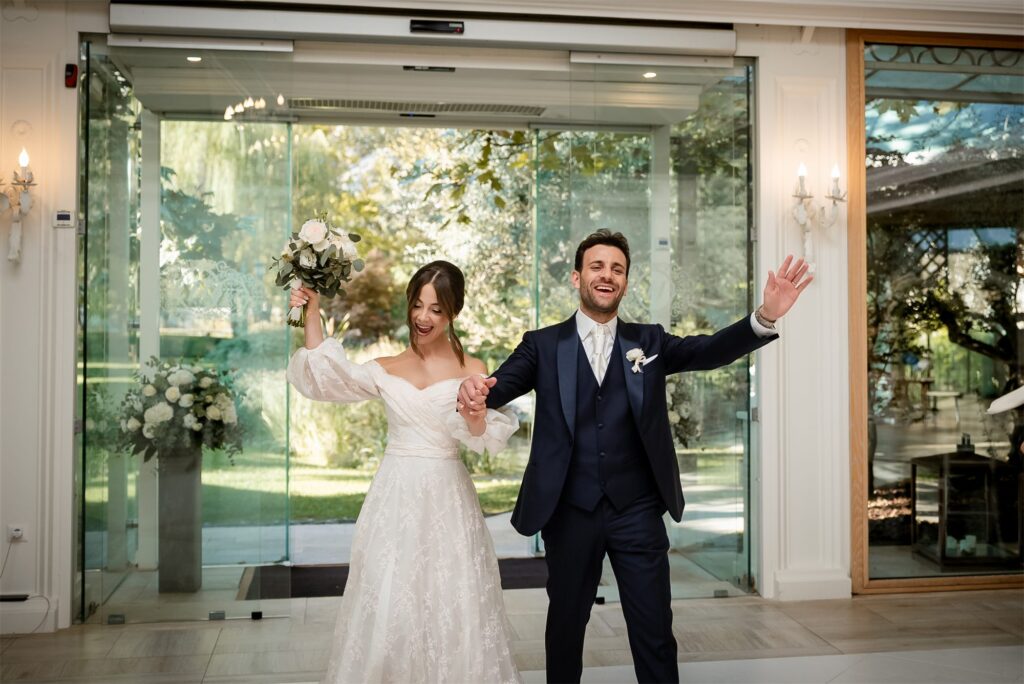 Ricevimento di matrimonio nella sala di Villa Althea, Bellona