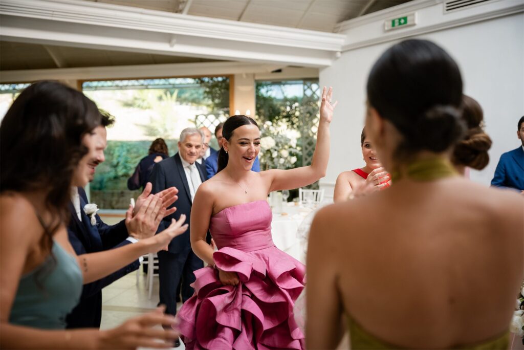 Ricevimento di matrimonio nella sala di Villa Althea, Bellona