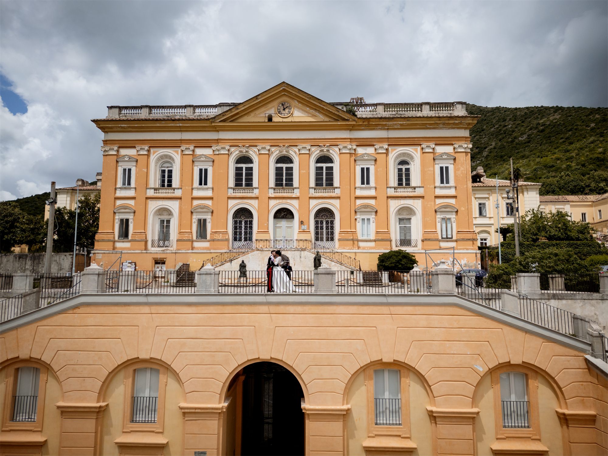 Veduta dall'alto con il drone del Belvedere di San Leucio, a Caserta