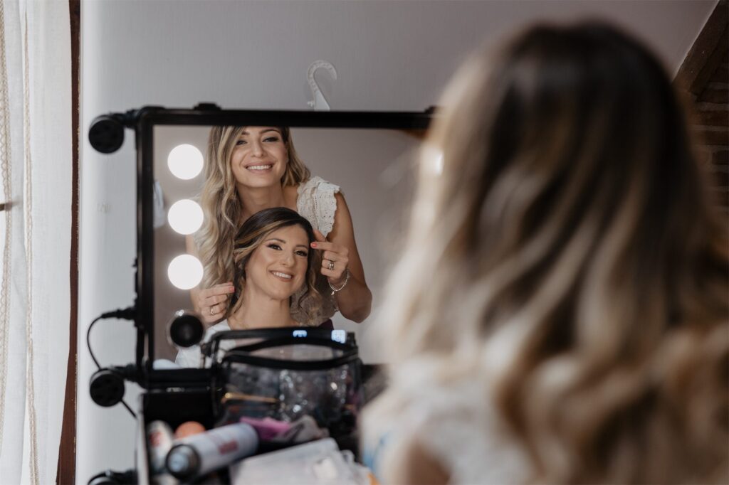 Preparativi della sposa Silvia prima del matrimonio