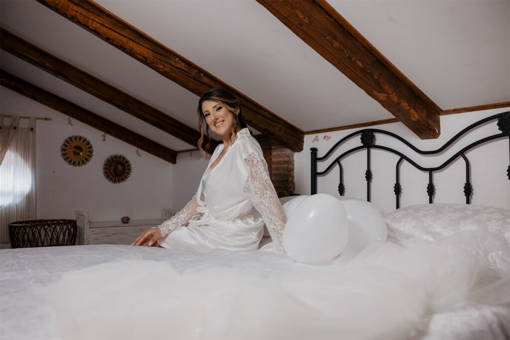 Preparativi della sposa Silvia prima del matrimonio