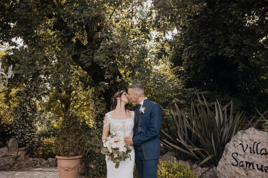 Servizio fotografico degli sposi a Villa Samuel, Pontelatone