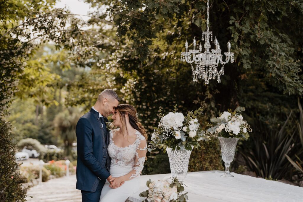 Servizio fotografico degli sposi a Villa Samuel, Pontelatone