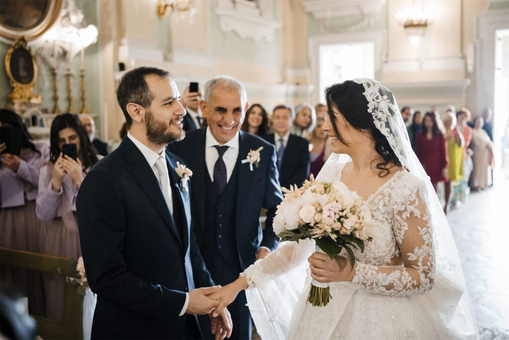 Cerimonia nuziale di Francesco e Stefania nella Chiesa di San Ferdinando Re, San Leucio (Caserta)