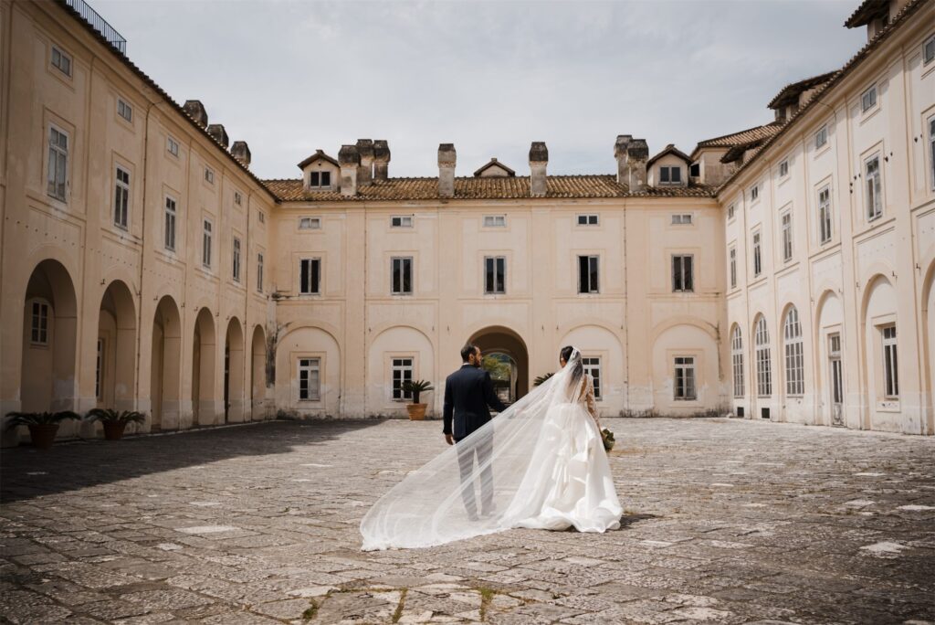 Foto di coppia di Francesco e Stefania a San Leucio, Caserta
