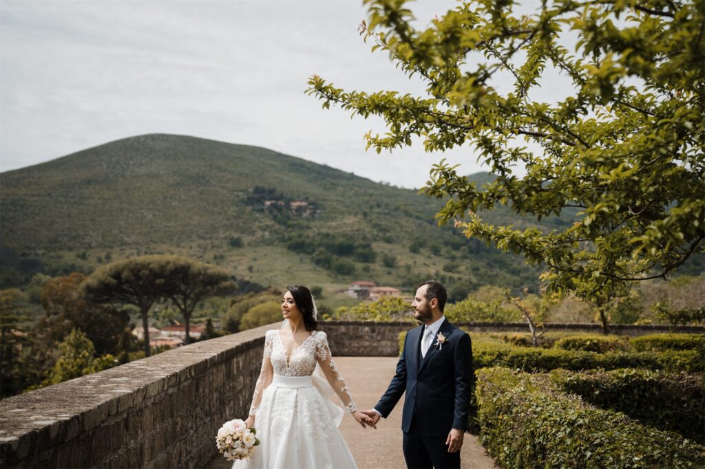 Foto di coppia di Francesco e Stefania a San Leucio, Caserta