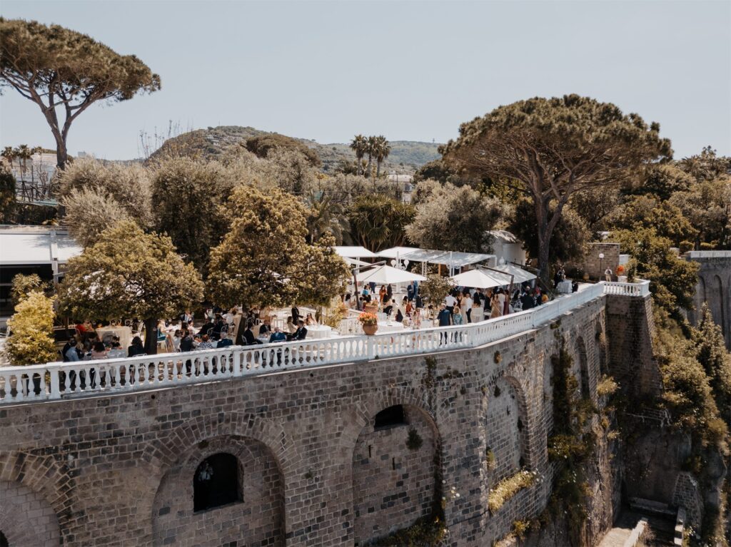 La terrazza della Cocumella vista dal drone