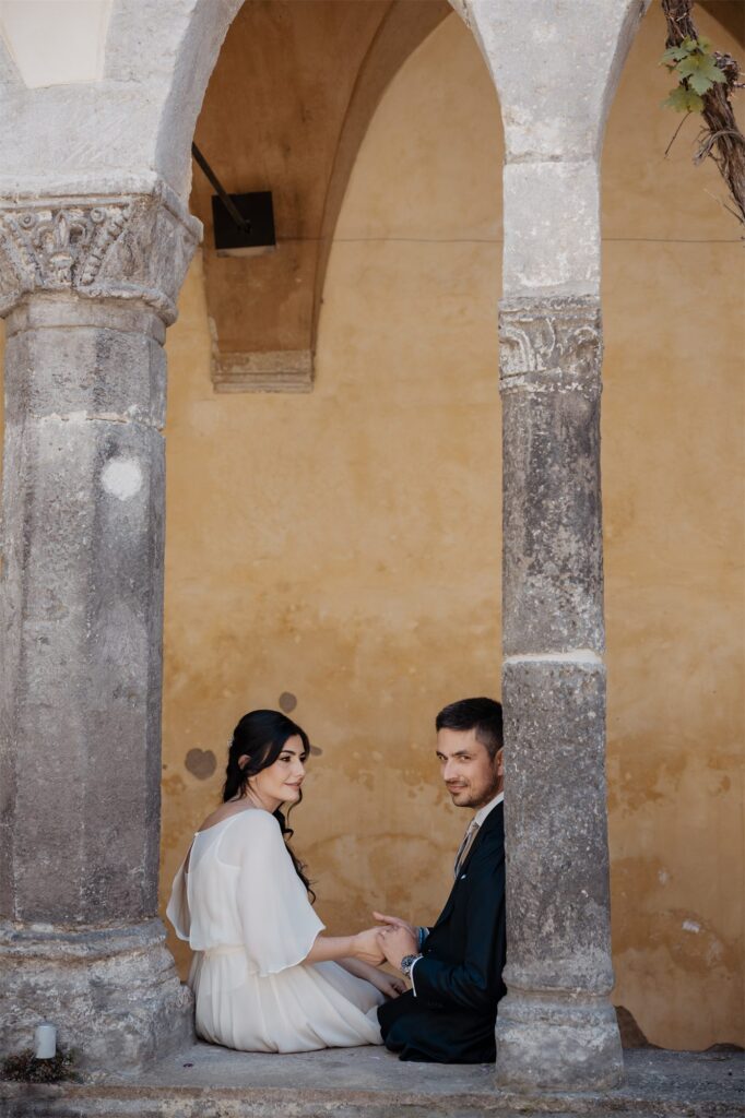 Michele e Valentina nel Chiostro di San Francesco